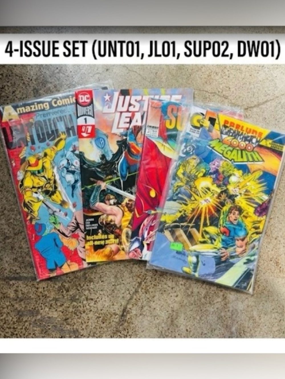 4-ISSUE SET (Untouchables #1, Justice League #1, Supreme #2, Deathwatch 2000 #1)